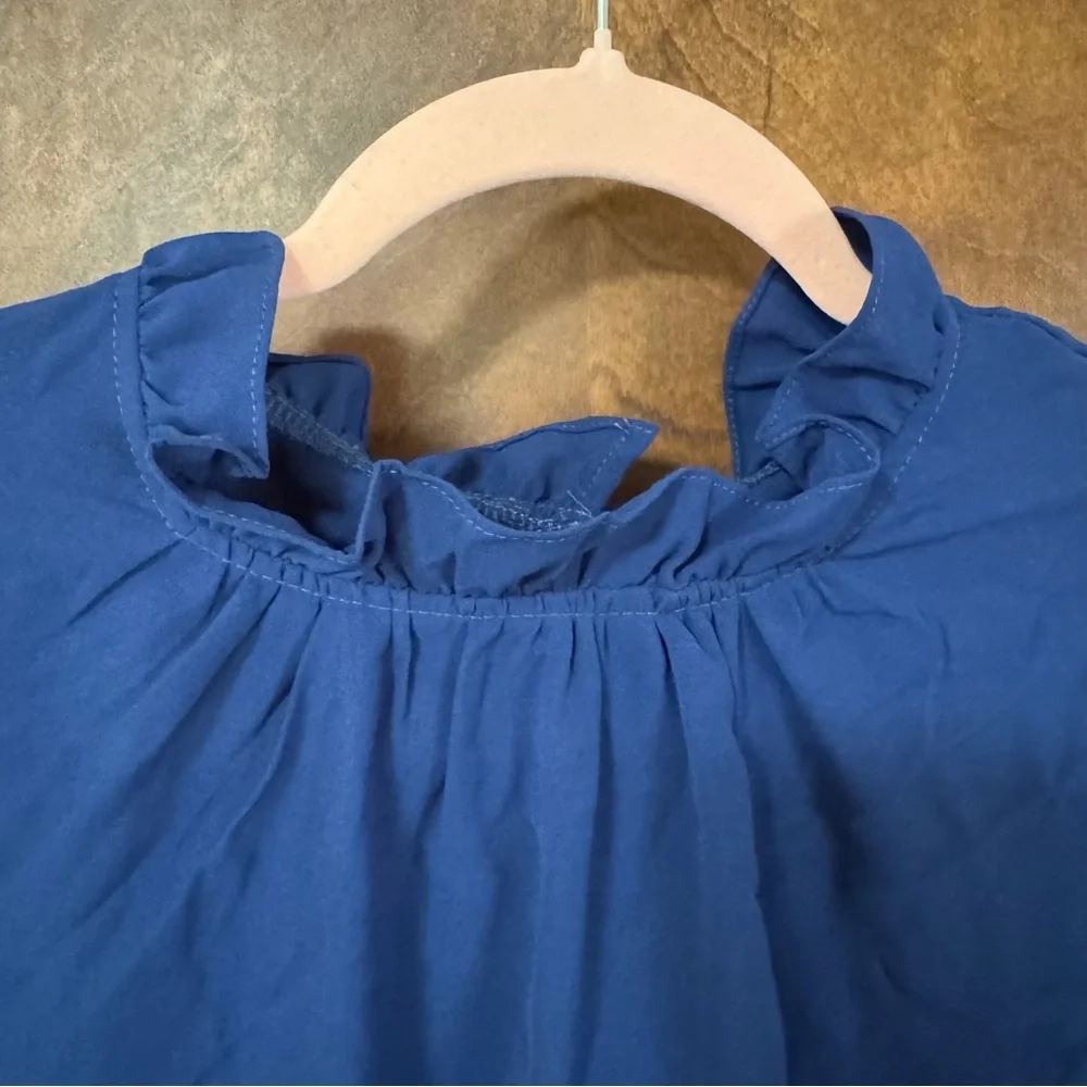 Ruffled high neck Long Sleeve Blouse